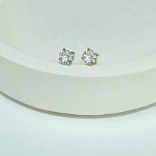 Diamond Barbell Earring - Gold Earrings