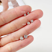 Diamond Barbell Earring - Gold Earrings