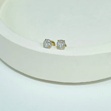 Diamond Barbell Earring - Gold Earrings