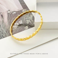 Geometry Zirconia Hinged Bangle Bracelets