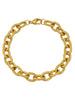 Gold Rolo Textured Chain Bracelet