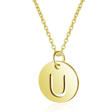 Initial Necklace Gold U - Aisha Wong Accessories