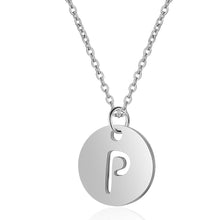 Initial Necklace Silver P