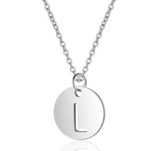 Initial Necklace Silver L