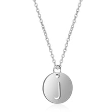 Initial Necklace Silver J
