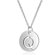 Initial Necklace Silver Q