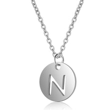 Initial Necklace Silver N