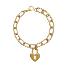 Love Oval Link Bracelet Gold Bracelets