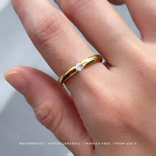 Minimal Zirconia Band Ring Gold Rings