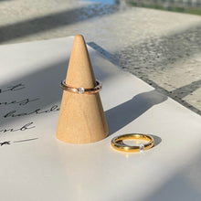 Minimal Zirconia Band Ring Gold Rings