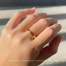 Minimal Zirconia Band Ring Gold Rings
