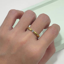 Minimal Zirconia Band Ring Gold Rings