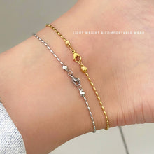 Rice Bead Oval Chain Anklet Anklets