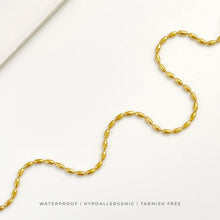 Rice Bead Oval Chain Anklet Anklets