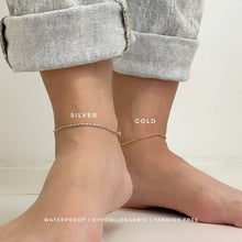 Rice Bead Oval Chain Anklet Anklets