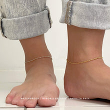 Rice Bead Oval Chain Anklet Anklets