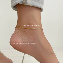 Rice Bead Oval Chain Anklet Anklets