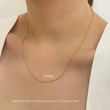 Rice Bead Oval Chain Necklace Necklaces