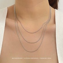Rice Bead Oval Chain Necklace Necklaces