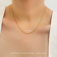 Rice Bead Oval Chain Necklace Necklaces