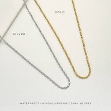 Rice Bead Oval Chain Necklace Necklaces