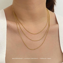 Rice Bead Oval Chain Necklace Necklaces