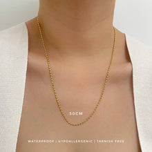 Rice Bead Oval Chain Necklace Necklaces