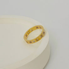 Roman Numerals Diamond Ring Gold Rings