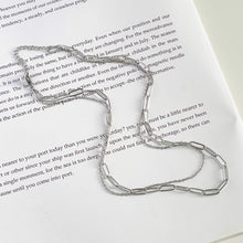 Silver Double Layer Paperclip Necklace Necklaces